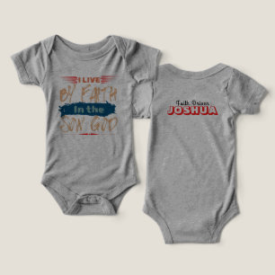 Camiseta Eu Vivo Pela Fé Deus Cristo Bíblia Gratidão