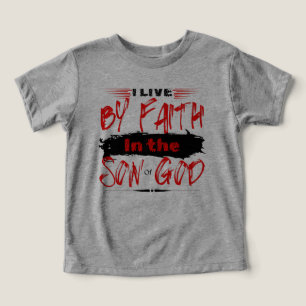 Camiseta Eu Vivo Pela Fé - Espírito Santo Cristo Para Menin