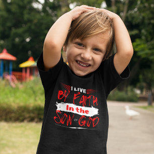 Camiseta Eu Vivo Pela Fé - Espírito Santo Cristo Para Menin