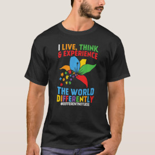 Camiseta Eu vivo penso e experiencio o mundo de forma difer