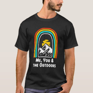 Camiseta Eu, você e o campo de Casais de acampamento ao ar