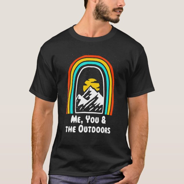 Camiseta Eu, você e o campo de Casais de acampamento ao ar  (Frente)