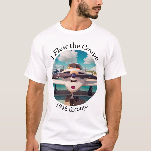 Camiseta Eu voei no Coupe - Ercoupe 1946 (Frente)