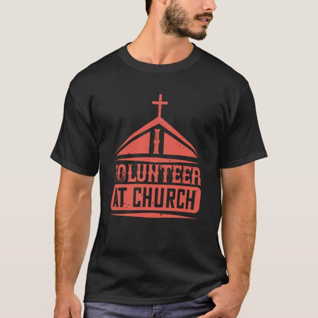 Camiseta Eu Voluntário Na Igreja (Frente)