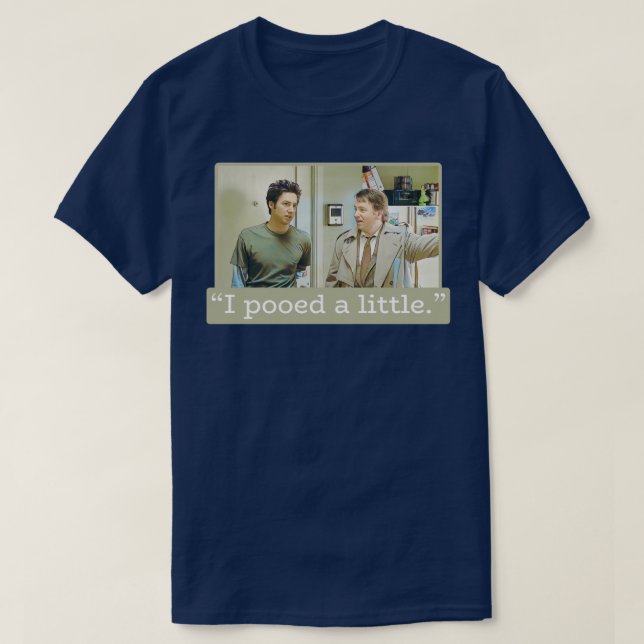 Camiseta Eu vomitei um pouco John Ritter (Frente do Design)