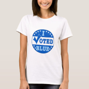 Camiseta Eu votei o partido Democrática azul