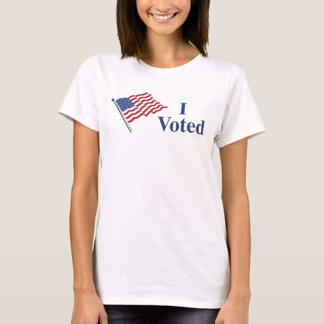 Camiseta Eu votei Sticker Women's Tee (Frente)
