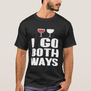Camiseta Eu vou às duas maneiras vinho tinto e branco