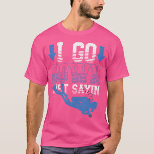 Camiseta Eu Vou Baixar Dizendo Mergulho Livre Scuba Merging