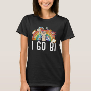 Camiseta Eu Vou Bi Marcha do Orgulho do Arco-Íris Bissexual