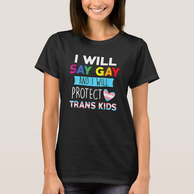 Camiseta Eu Vou Dizer Gay E Eu Vou Proteger As Crianças Tra (Frente)