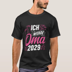 Camiseta EU vou ser avó 2029 Anúncio de gravidez avó