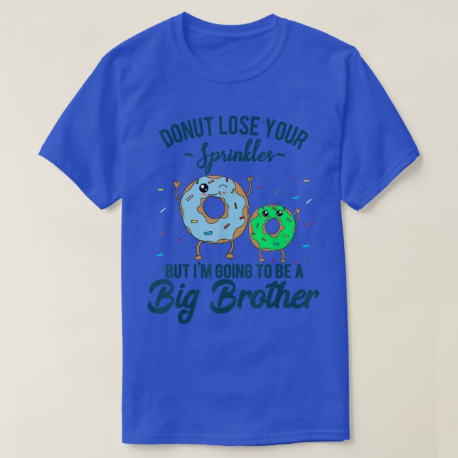 Camiseta Eu vou ser um Big Brother Blue Pregnancy (Frente do Design)