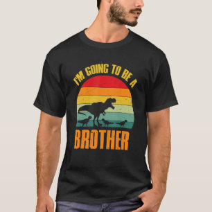 Camiseta Eu vou ser um Irmão Dinossauro Rex Vintage