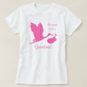 Camiseta Eu vou ser uma vovó, uma loja rosa quente