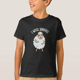 Camiseta Eu Vou Sobreviver Ovelha Divertida Punho Fundo Esc