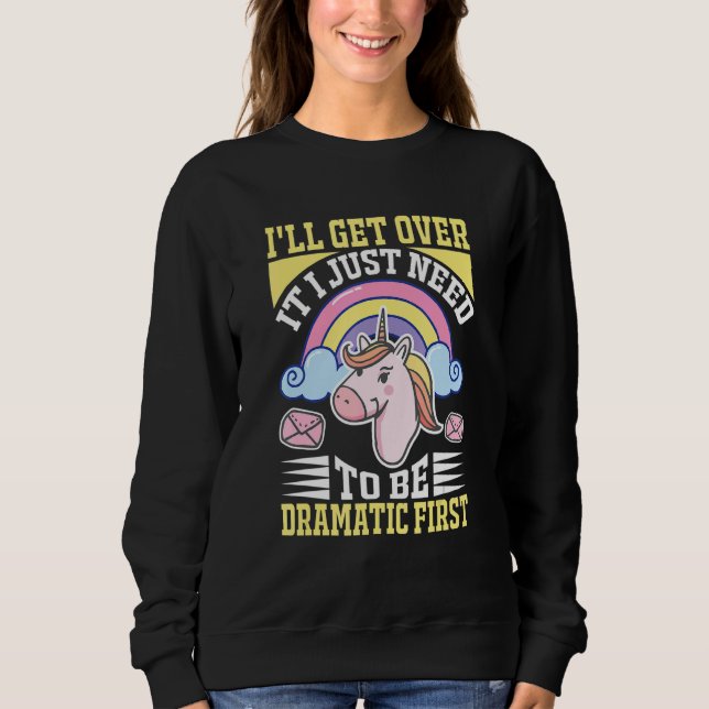 Camiseta Eu vou superar isso Eu só preciso ser Dramático pr (Frente)