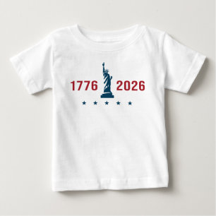 Camiseta EUA 250º 1776 2026 Patriótico Minimalista