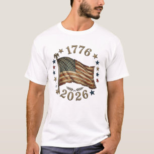 Camiseta EUA 250º Aniversário Antigo 1776–2026