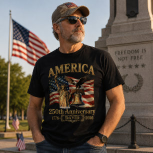Camiseta EUA 250º Aniversário Senhora Liberdade