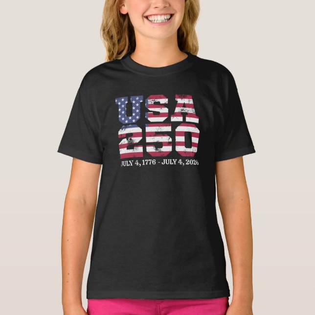 Camiseta EUA 250 4 De Julho (Frente)