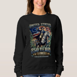 Camiseta EUA 250 Anos 1776-2026 Cavalo Espada Washington