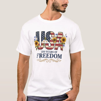 Camiseta EUA 250 Anos 4 de Julho