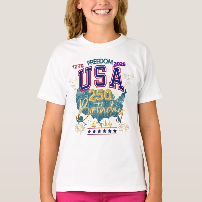 CAMISETA EUA 250 ANOS DE LIBERDADE (Frente)