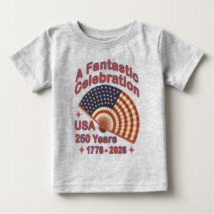Camiseta EUA 250 Anos Design de Leque Patriótico – 1776-202