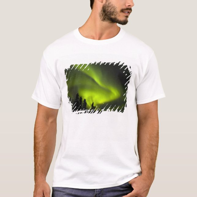 Camiseta EUA, Alasca, Chena Hot Springs. Aurora Boreal 2 (Frente)