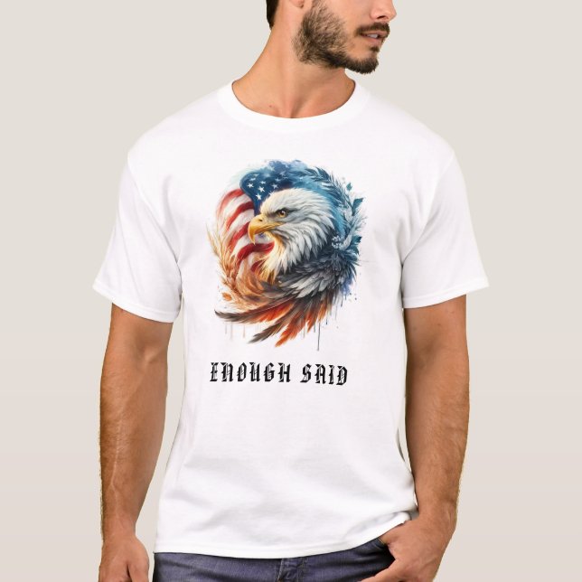 Camiseta *~* EUA AP16 Circular American Flag Bald EAGLE (Frente)