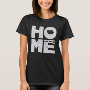 Camiseta EUA Arkansas HOME State Map Love Family A