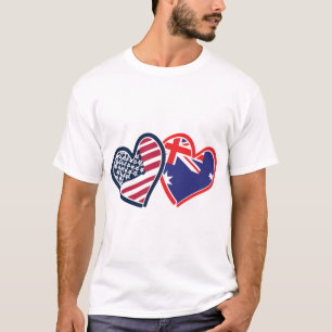 Camiseta EUA — Austrália — Amor