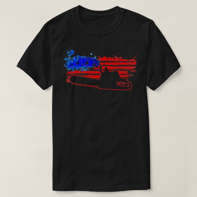 Camiseta EUA Bandeira 4 de julho Homens do Orgulho American (Frente do Design)