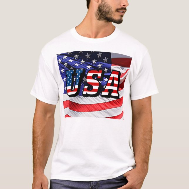 Camiseta EUA - Bandeira americana (Frente)