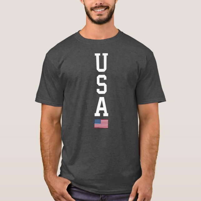 Camiseta EUA Bandeira Patriótica 4 de julho América  (Frente)