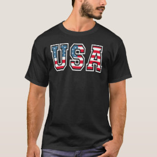 Camiseta EUA Bandeira Patriótica Americana Para Homens Meni