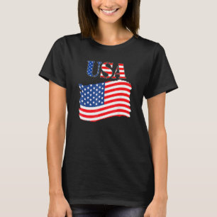 Camiseta EUA Bandeira Patriótica Americana Para Homens Meni