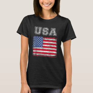Camiseta EUA Bandeira Patriótica Americana Para Homens Meni
