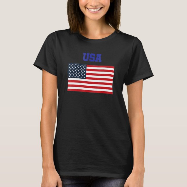 Camiseta EUA Bandeira Patriótica Americana Para Homens Meni (Frente)