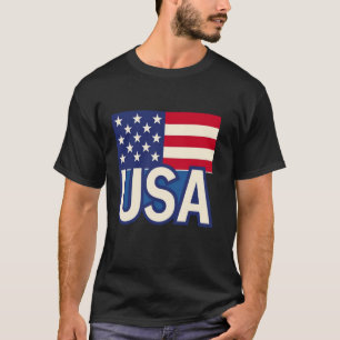 Camiseta EUA Bandeira Patriótica Americana Para Homens Meni