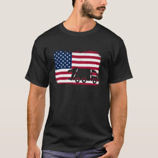Camiseta EUA Bandeira Patriótica Men Mulheres Garbage