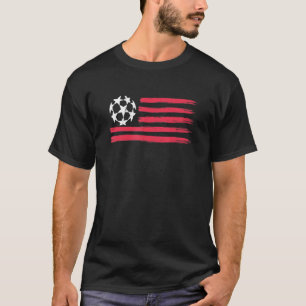 Camiseta EUA Bandeira Soccer Bola Legal Equipamento de Fute