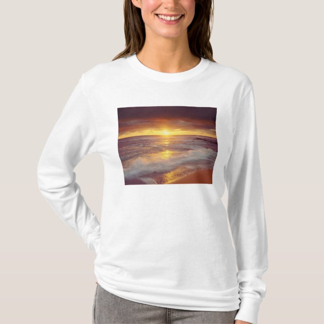 Camiseta EUA, Califórnia, San Diego. Praia de Sunset Cliffs (Frente)