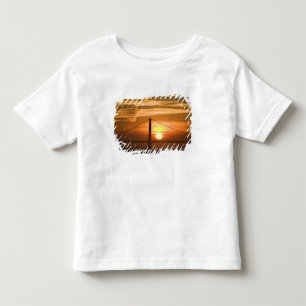 Camiseta EUA. Califórnia. São Francisco. Sol se pondo