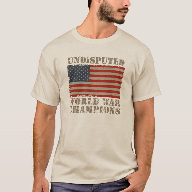 Camiseta EUA, campeões indisputados da guerra mundial (Frente)