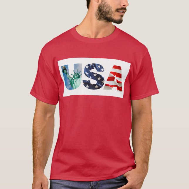 Camiseta EUA com a Estátua da Liberdade (Frente)