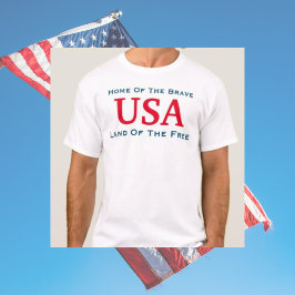 Camiseta EUA Corajoso E Livre Patriótico 