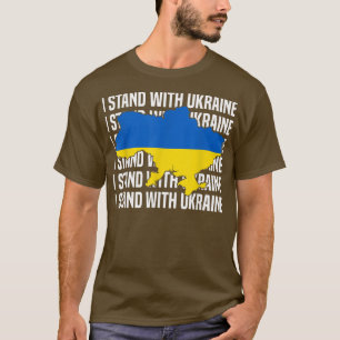 Camiseta EUA dão suporte à Ucrânia Sinalizador Ucraniano Lo