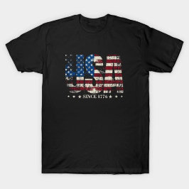 Camiseta EUA Desde 1776, Bandeira Americana